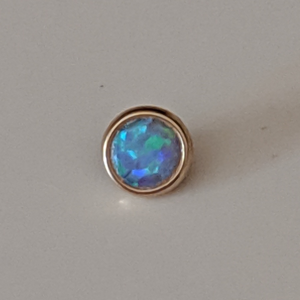 Anatometal 14k gold threaded end